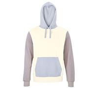 Sol's Sol´s Unisex Hooded Sweatshirt Sweater Hoody Collins 3-farbig Bio Baumwolle Recyceltes Polyester Vegan Natural/Creamy Blue/Light Grey XS