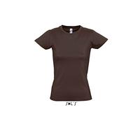 Sol's T-Shirt Imperial Damen Rundhals Chocolate Größe M