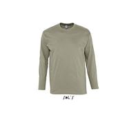 Sol's Langarm-T-Shirt Monarch – Khaki – Größe M