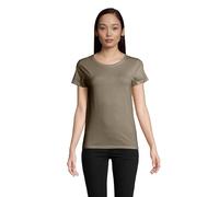 Sol's T-Shirt Pioneer Women Damen Kurzarm Rundhals Bio-Baumwolle Khaki S