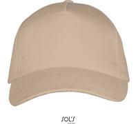 SOLS Unisex 5-Panel Sandwich Kappe Klassische Cap 00594 beige one size