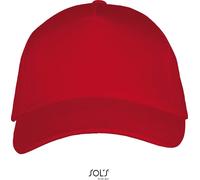 SOLS Unisex 5-Panel Sandwich Kappe Klassische Cap 00594 red one size