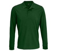SOLS Unisex Adult Prime Pique Langarm-Poloshirt (flaschengrün) 3XL