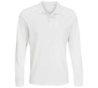 SOLS Unisex Adult Prime Pique Langarm-Poloshirt (Weiß) M