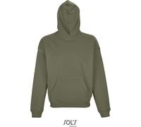 L03813 Sol´s Unisex Connor Kapuzenweatshirt Oversize-Schnitt Khaki XS