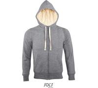 L482 SOL´S Unisex Jacke mit Reißverschluss Sherpa Grey Melange M