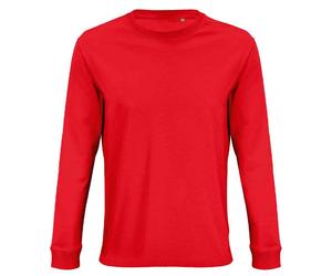 SOLS Unisex Pioneer Langarm-T-Shirt aus Bio-Baumwolle für Erwachsene (leuchtend rot) 2XL