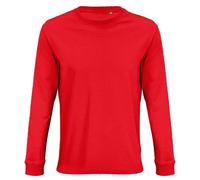 SOLS Unisex Pioneer Langarm-T-Shirt aus Bio-Baumwolle für Erwachsene (leuchtend rot) 3XL