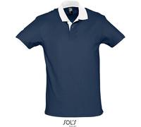 SOLS Unisex Piqué Polo 2-farbig 11369 french navy/white S