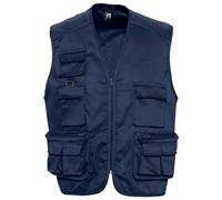 SOLS Wild Unisex Weste mit durchgehendem Reißverschluss Bodywarmer Jacke (Navy) XL