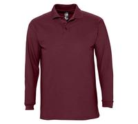 SOLS - "Winter II" Poloshirt für Herren/Damen Unisex Langärmlig (Burgunderrot) L