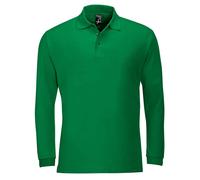 SOLS - "Winter II" Poloshirt für Herren/Damen Unisex Langärmlig (Irisches Grün) XL