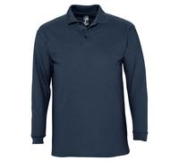 SOLS - "Winter II" Poloshirt für Herren/Damen Unisex Langärmlig (Marineblau) 2XL
