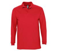 SOLS - "Winter II" Poloshirt für Herren/Damen Unisex Langärmlig (Rot) XL