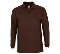 SOLS - "Winter II" Poloshirt für Herren/Damen Unisex Langärmlig (Schokolade) XL