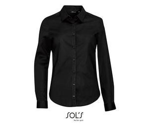 SOLS - Women´s Long Sleeve Stretch Shirt Blake Black - Gr. - M