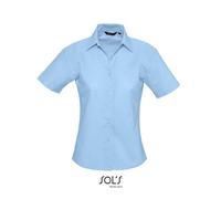 SOLS - Women´s Oxford-Blouse Elite Short Sleeve Sky Blue - Gr. - 3XL