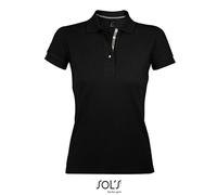 SOLS Damen Polo Shirt Portland 00575 black/grey (solid) XXL