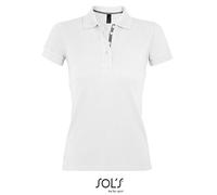 SOLS Damen Polo Shirt Portland 00575 white/grey (solid) M