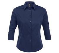 SOLS Womens/Ladies Effect 3/4 Sleeve Fitted Work Shirt (Dunkelblau) L
