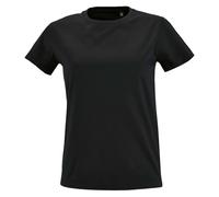 SOLS Womens/Ladies Imperial Fit Short Sleeve T-Shirt (Deep Black) 2XL