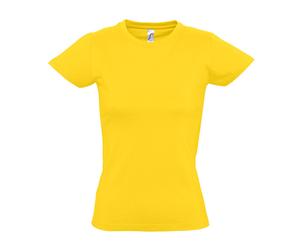 SOLS Womens/Ladies Imperial Heavy Short Sleeve T-Shirt (Gold) S