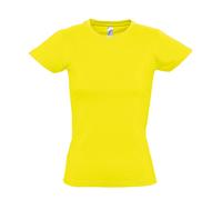 SOLS Womens/Ladies Imperial Heavy Short Sleeve T-Shirt (Lemon) S