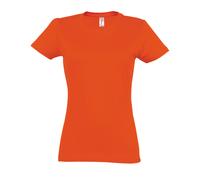 SOLS Womens/Ladies Imperial Heavy Short Sleeve T-Shirt (Orange) S
