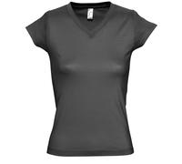 SOLs Womens/Ladies Moon V Neck Short Sleeve T-Shirt (Dunkelgrau) M