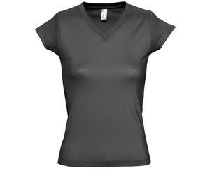SOLs Womens/Ladies Moon V Neck Short Sleeve T-Shirt (Dunkelgrau) S