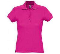 SOLS Womens/Ladies Passion Pique Short Sleeve Polo Shirt (Fuchsia) L
