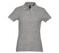 SOLS Womens/Ladies Passion Pique Short Sleeve Polo Shirt (Grau meliert) M