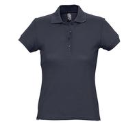SOLS Womens/Ladies Passion Pique Short Sleeve Polo Shirt (Navy) M