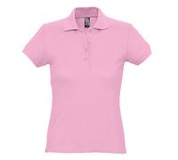 SOLS Womens/Ladies Passion Pique Short Sleeve Polo Shirt (Pink) L