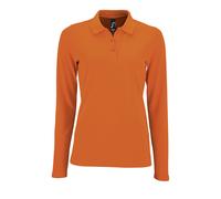 SOLS Womens/Ladies Perfect Langarm-Pique-Poloshirt (Orange) L