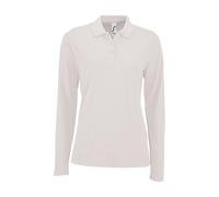 SOLS Womens/Ladies Perfect Langarm-Pique-Poloshirt (Weiß) XL