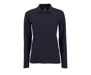 SOLS Womens/Ladies Perfect Long Sleeve Pique Polo Shirt (French Navy) L
