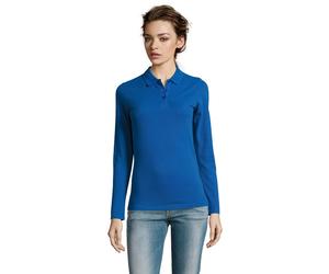 SOLS Womens/Ladies Perfect Long Sleeve Pique Polo Shirt (Königsblau) M
