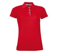 SOLS Womens/Ladies Performer Kurzarm-Pique-Poloshirt (Rot) XL