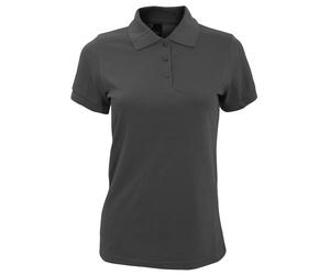 SOLs Womens/Ladies Prime Pique Polo Shirt (Dunkelgrau) M