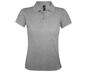 SOLs Womens/Ladies Prime Pique Polo Shirt (Grau meliert) L