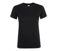 SOLS Womens/Ladies Regent Short Sleeve T-Shirt (Deep Black) L