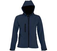 SOLS Womens/Ladies Replay Hooded Soft Shell Jacket (atmungsaktiv, winddicht und wasserabweisend) (French Navy) S