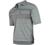 Soltice Herren Poloshirts Kurzarm, Gestreift mit Brusttasche, Polohemden, Blousonshirts aus Baumwoll-Mix (M, [A] Slategray)