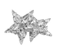 SOLUSTRE 1 Paar Abnehmbare Silberne Schuhclips mit Strass Stern Dekorative Schuhanhänger für Damen Universell Passend für Stiefel Sneaker und Sandalen Schmuck für Hochzeit Party und Alltag