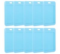 SOLUSTRE 10 Stück Leichter Leather Card Holder aus Abs und Pet mit Sichtbarer Kartenhülle Schutzhüllen für Buskarteninhaber und Ausweishalter aus Hartplastik mit Praktischem
