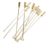SOLUSTRE 10 Stück Metall Broschennadeln Lange Sicherheitsnadeln 70mm Goldfarbene Selbstgemacht Anstecknadeln für Kleidung Schals Hüte und Schmuckaccessoires