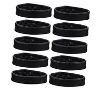 SOLUSTRE 10 Stück Uhrenarmband Halteringe aus Echtem Leder 18mm Abnehmbare Uhrenarmband Schlaufen Schwarzes Uhrenzubehör für Damen und Herren