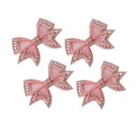 SOLUSTRE 2 Paar Abnehmbare Strass Schleifen Schuhclips aus Mesh für Damen - Schleifen Schnallen mit Funkelnden Kristallen Schuhdekoration für Hochzeit Party und Alltag