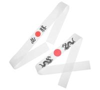 SOLUSTRE 2 Stück pack Japanische Stirnbänder aus Polyester mit Sicherem Halt und Vielseitigem Design für Köche und Karate Enthusiasten im Minimalistischen Japanischen Stil